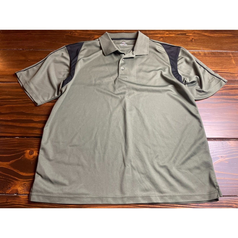 Top Flite Shirt, Men's Size Large, Green, Polo Shirt, Short Sleeve, Golf
